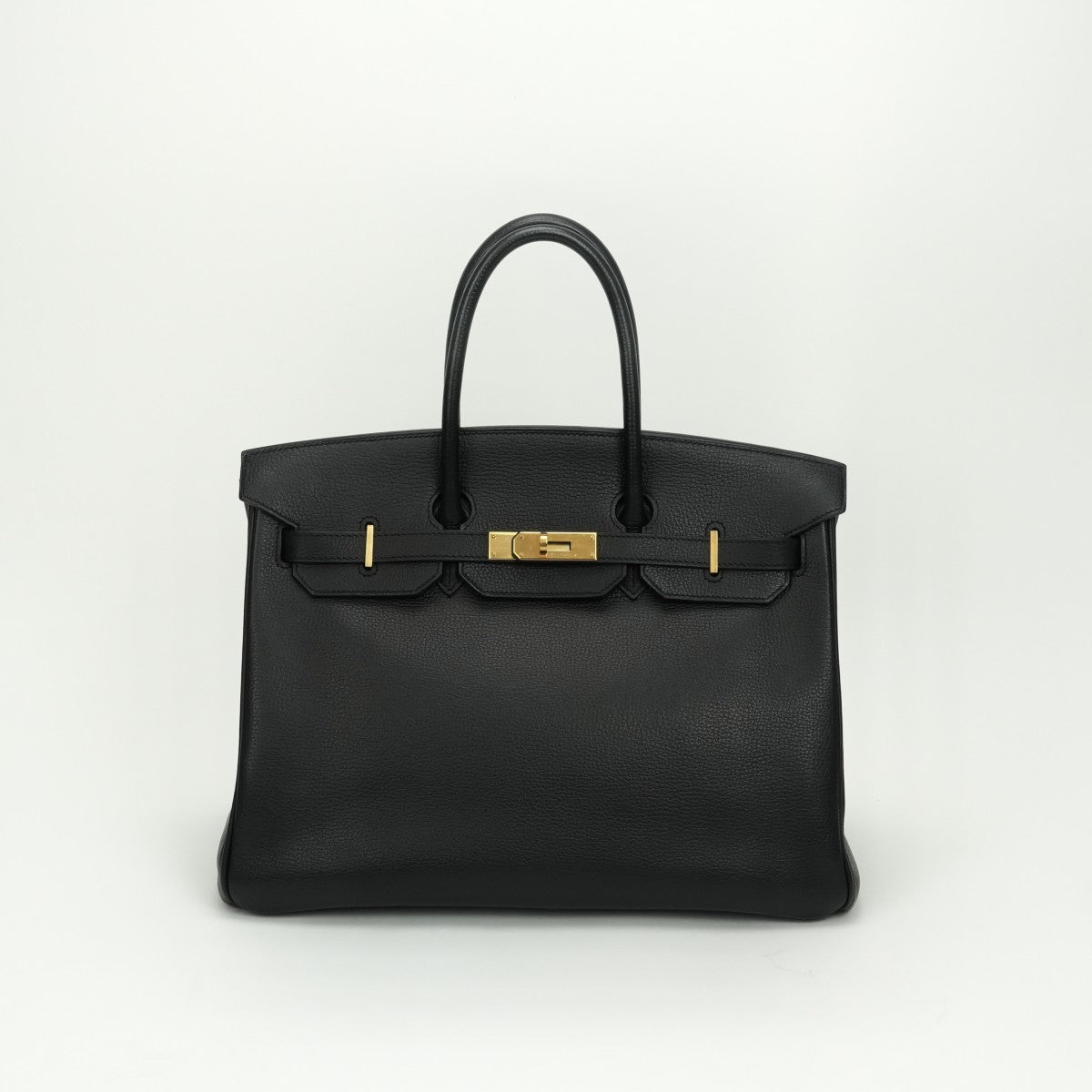 HERMES HERMES Birkin 35 Birkin 35 Bag Tote Bag Ardenne Noir Noir Black Black Gold Hardware