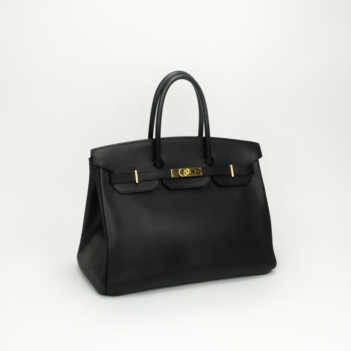 HERMES HERMES Birkin 35 Birkin 35 Bag Tote Bag Ardenne Noir Noir Black Black Gold Hardware