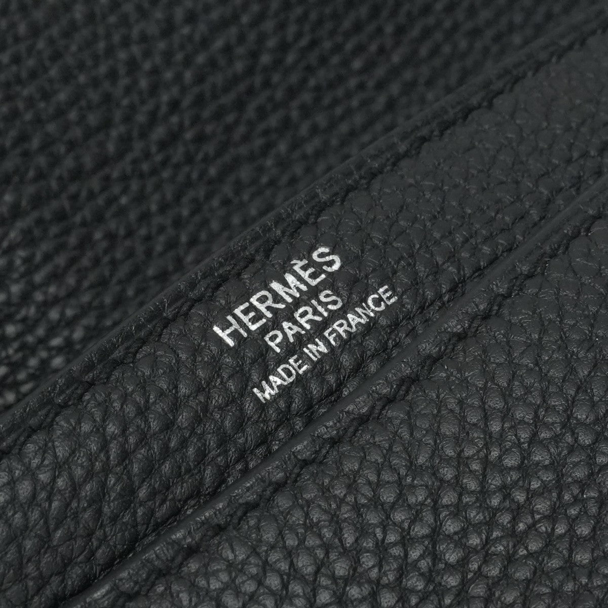 HERMES HERMES Steve light Steve light Bag Shoulder Bag Togo Noir Black Silver Hardware