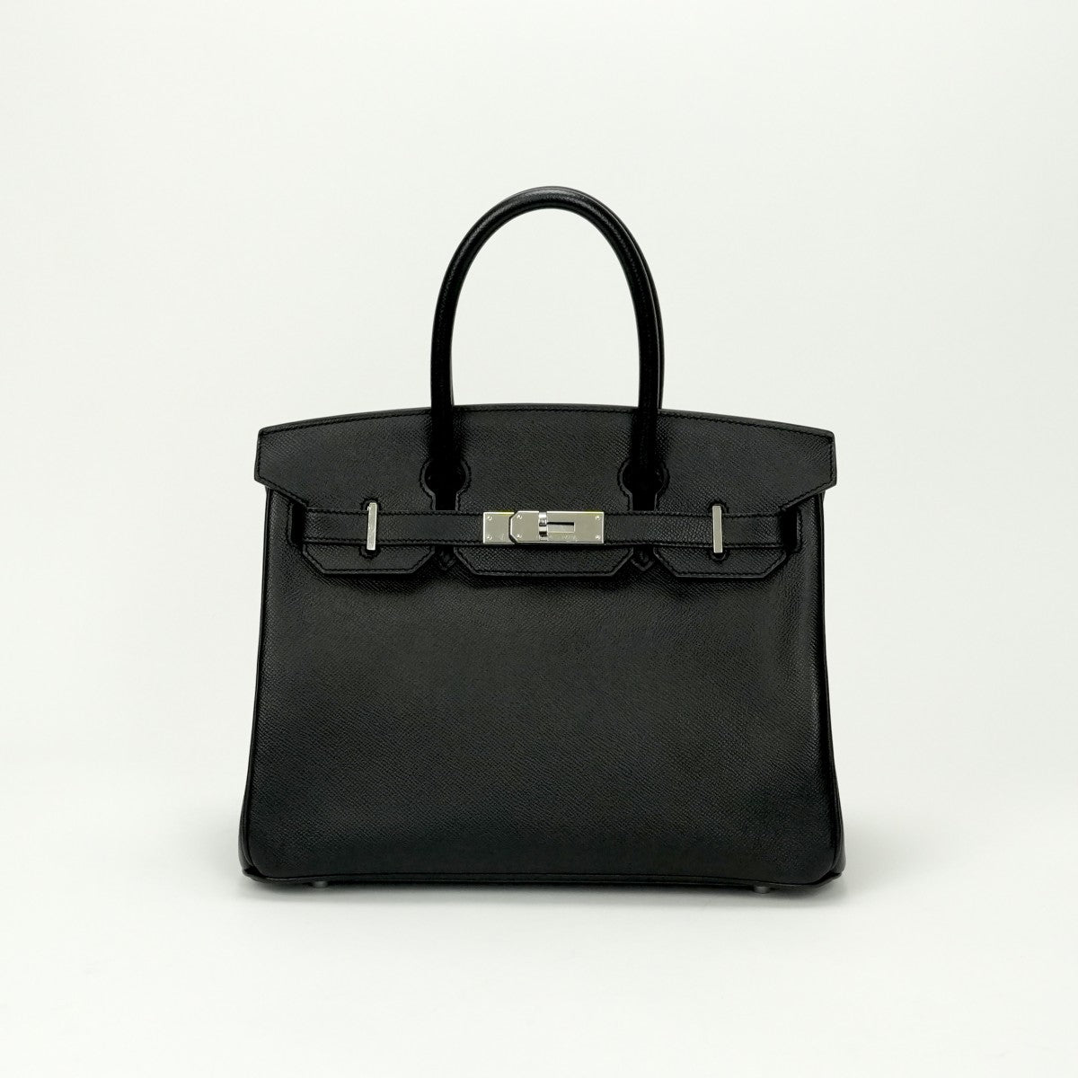 HERMES HERMES Birkin 30 Birkin 30 Bag Tote Bag Epson Noir Noir Black Black Silver Hardware Vaugh Epson