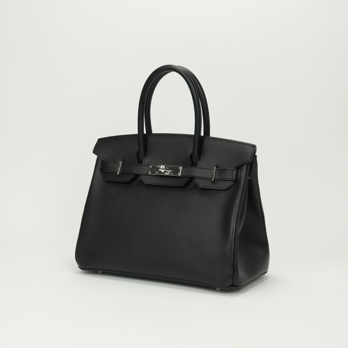 HERMES HERMES Birkin 30 Birkin 30 Bag Tote Bag Epson Noir Noir Black Black Silver Hardware Vaugh Epson