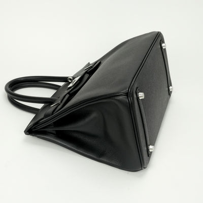 HERMES HERMES Birkin 30 Birkin 30 Bag Tote Bag Epson Noir Noir Black Black Silver Hardware Vaugh Epson