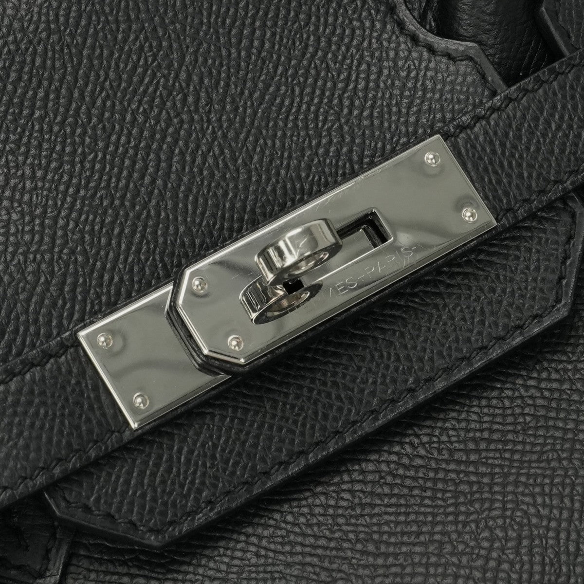 HERMES HERMES Birkin 30 Birkin 30 Bag Tote Bag Epson Noir Noir Black Black Silver Hardware Vaugh Epson