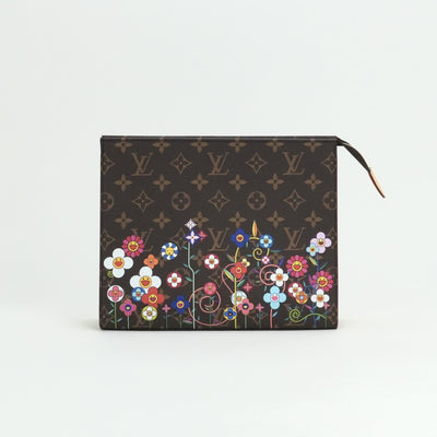 ルイヴィトン LOUIS VUITTON LV × TM ポッシュ・トワレ NM バッグ クラッチバッグ セカンドバッグ モノグラム キャンバス ブラウン 茶 ゴールド金具