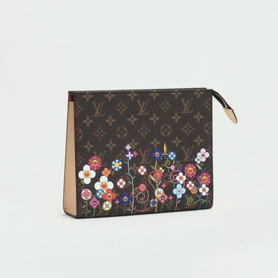 ルイヴィトン LOUIS VUITTON LV × TM ポッシュ・トワレ NM バッグ クラッチバッグ セカンドバッグ モノグラム キャンバス ブラウン 茶 ゴールド金具