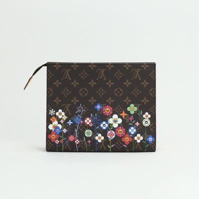 ルイヴィトン LOUIS VUITTON LV × TM ポッシュ・トワレ NM バッグ クラッチバッグ セカンドバッグ モノグラム キャンバス ブラウン 茶 ゴールド金具