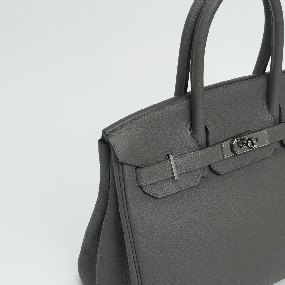 HERMES 爱马仕 Birkin 30 Birkin 30 袋手提袋dogo etan灰色银金属配件