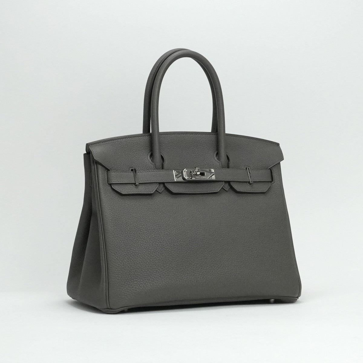 HERMES 爱马仕 Birkin 30 Birkin 30 袋手提袋dogo etan灰色银金属配件