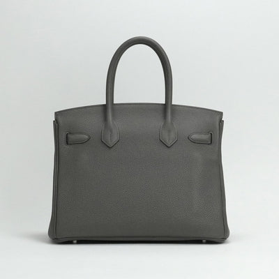 HERMES 爱马仕 Birkin 30 Birkin 30 袋手提袋dogo etan灰色银金属配件