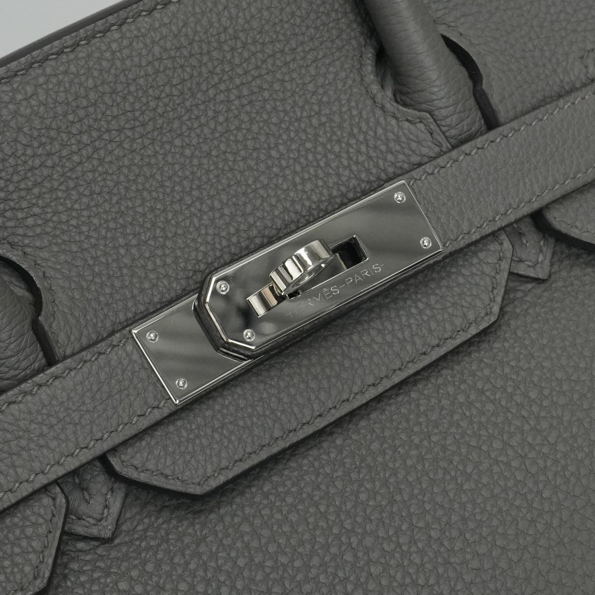 HERMES 爱马仕 Birkin 30 Birkin 30 袋手提袋dogo etan灰色银金属配件