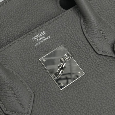 HERMES 爱马仕 Birkin 30 Birkin 30 袋手提袋dogo etan灰色银金属配件
