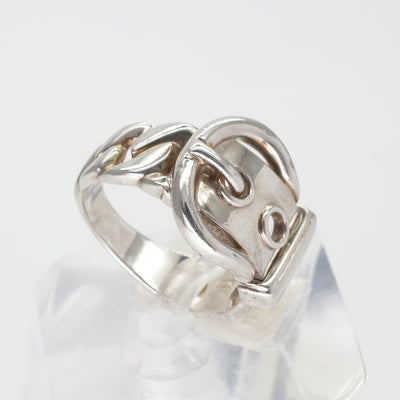 HERMES Hermes Bookle Serie Bookle Serie Ring 925 Silver Silver Belt Silver Hallmark Makers Mark 포함