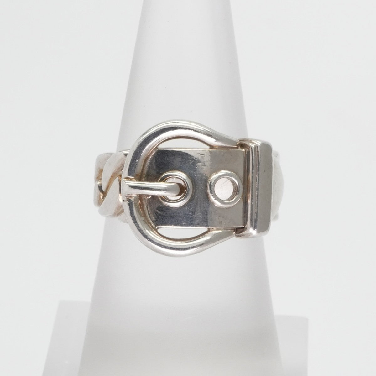 HERMES Hermes Bookle Serie Bookle Serie Ring 925 Silver Silver Belt Silver Hallmark Makers Mark 포함