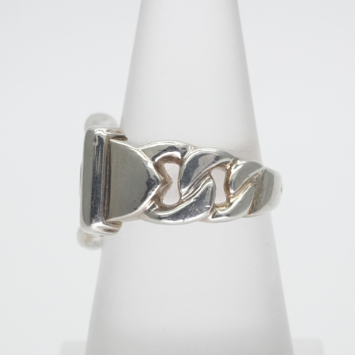 HERMES Hermes Bookle Serie Bookle Serie Ring 925 Silver Silver Belt Silver Hallmark Makers Mark 포함