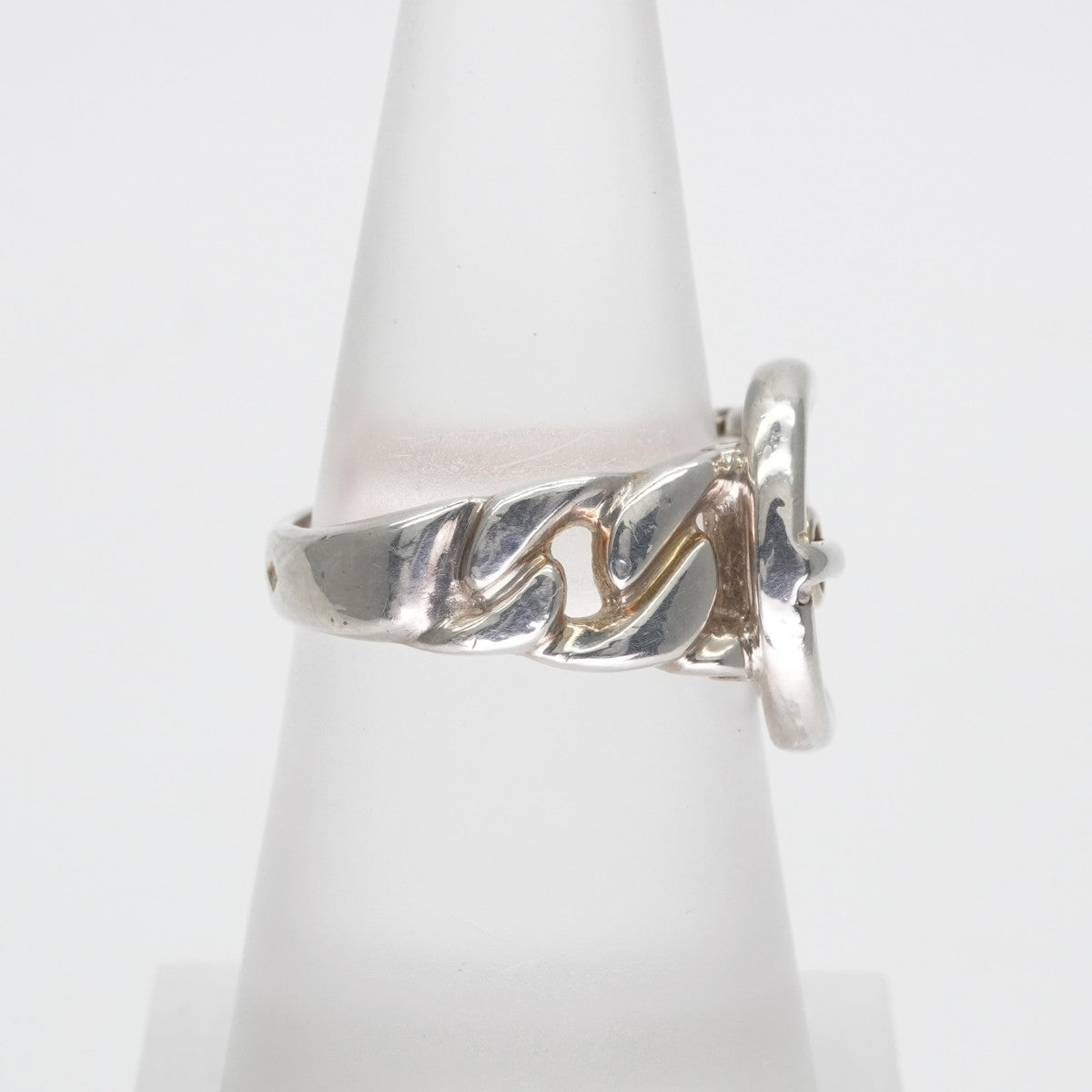 HERMES Hermes Bookle Serie Bookle Serie Ring 925 Silver Silver Belt Silver Hallmark Makers Mark 포함
