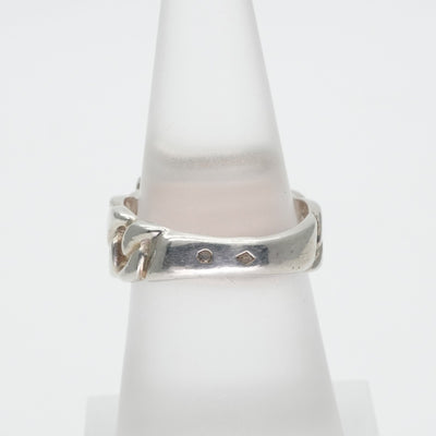 HERMES Hermes Bookle Serie Bookle Serie Ring 925 Silver Silver Belt Silver Hallmark Makers Mark 포함