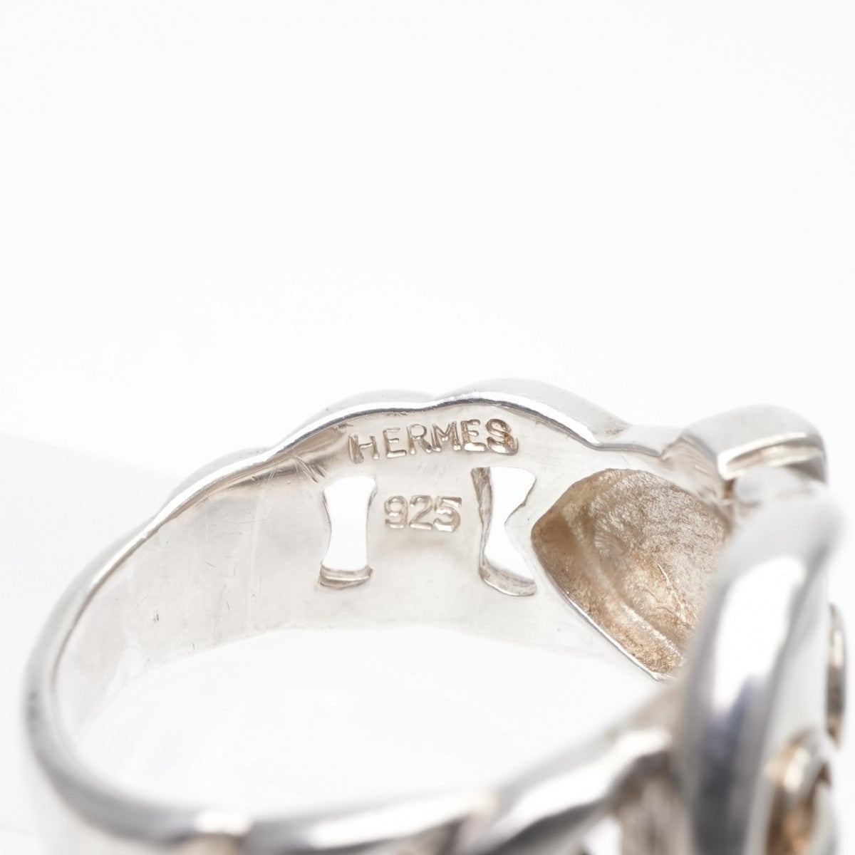 HERMES Hermes Bookle Serie Bookle Serie Ring 925 Silver Silver Belt Silver Hallmark Makers Mark 포함