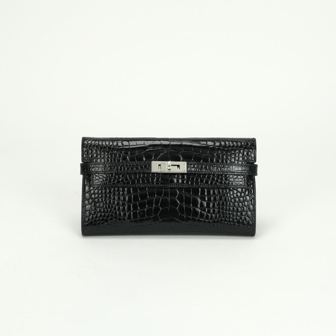 エルメス HERMES ケリーウォレット ケリーウォレットロング 財布 長財布 ロングウォレット アリゲーター クロコダイル ノワール Noir 37496_0_b5361439-68a5-4f2b-