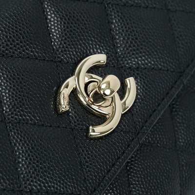 シャネル CHANEL マトラッセ エクストラ ミニ バッグ トートバッグ ショルダーバッグ キャビアスキン ブラック 黒 ゴールド金具 ココマーク ターンロック ハンドバッグ チェーンショルダーバッグ