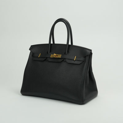エルメス HERMES バーキン35 バーキン 35 バッグ トートバッグ トゴ ノワール ブラック 黒 ゴールド金具