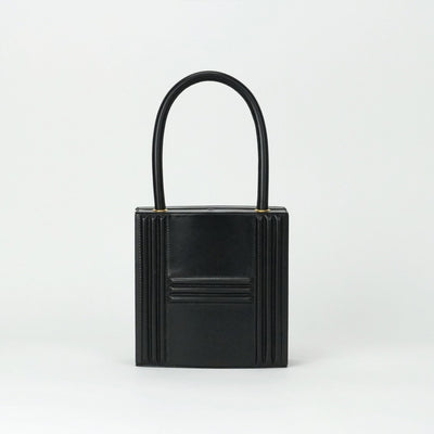 HERMES HERMES bag, tote bag, box calf, noir, black, gold fittings