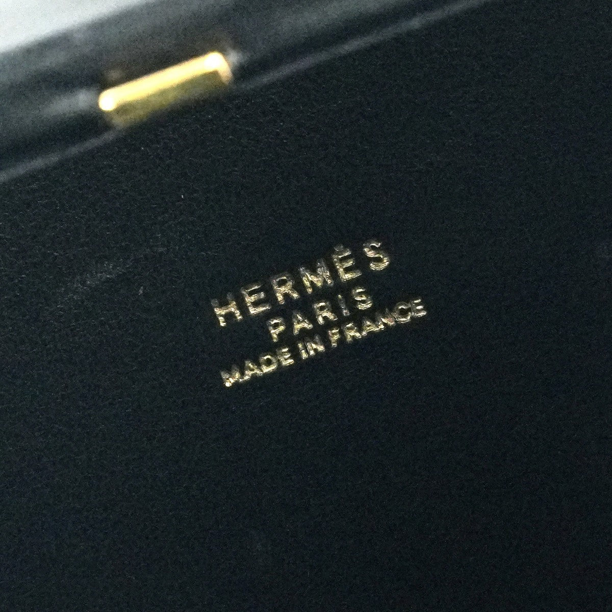 HERMES 爱马仕包，手提袋，盒子小牛，黑色，黑色，金色配件