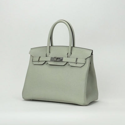 HERMES 爱马仕 Birkin 30 Birkin 30 袋子手提袋多哥Grineva绿色绿色银硬件