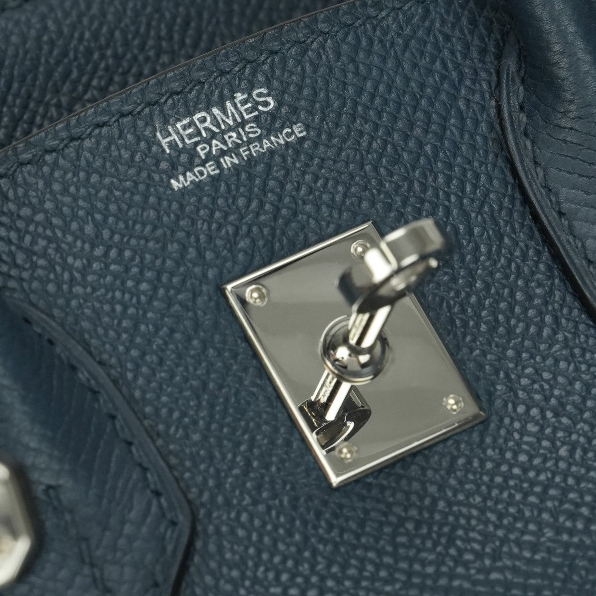 エルメス HERMES バーキン25 バーキン 25 バッグ トートバッグ エプソン ブルーインディゴ Blue Indigo ネイビー navy 紺 シルバー金具 ヴォーエプソン