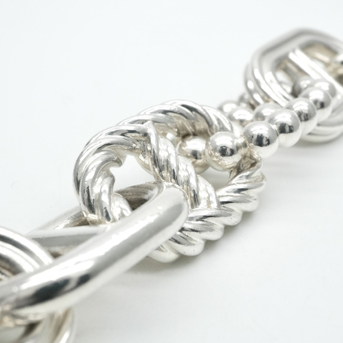 HERMES 爱马仕 Chaine d'Ancre Chaine d'Ancre范围手链手镯袖口AG925银色稀有