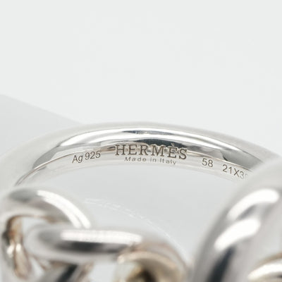 HERMES 爱马仕croisette croisette戒指AG925银色拨动银稀有链
