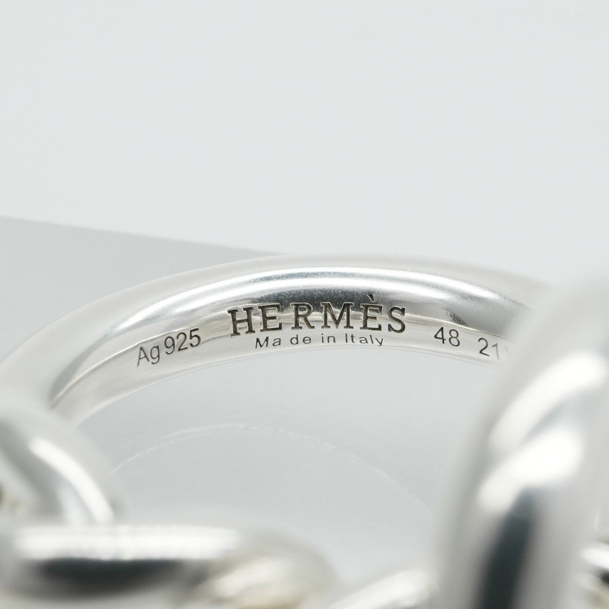 HERMES Hermes Croisette Croisette Ring AG925 Silver Silver 토글 실버 희귀 체인