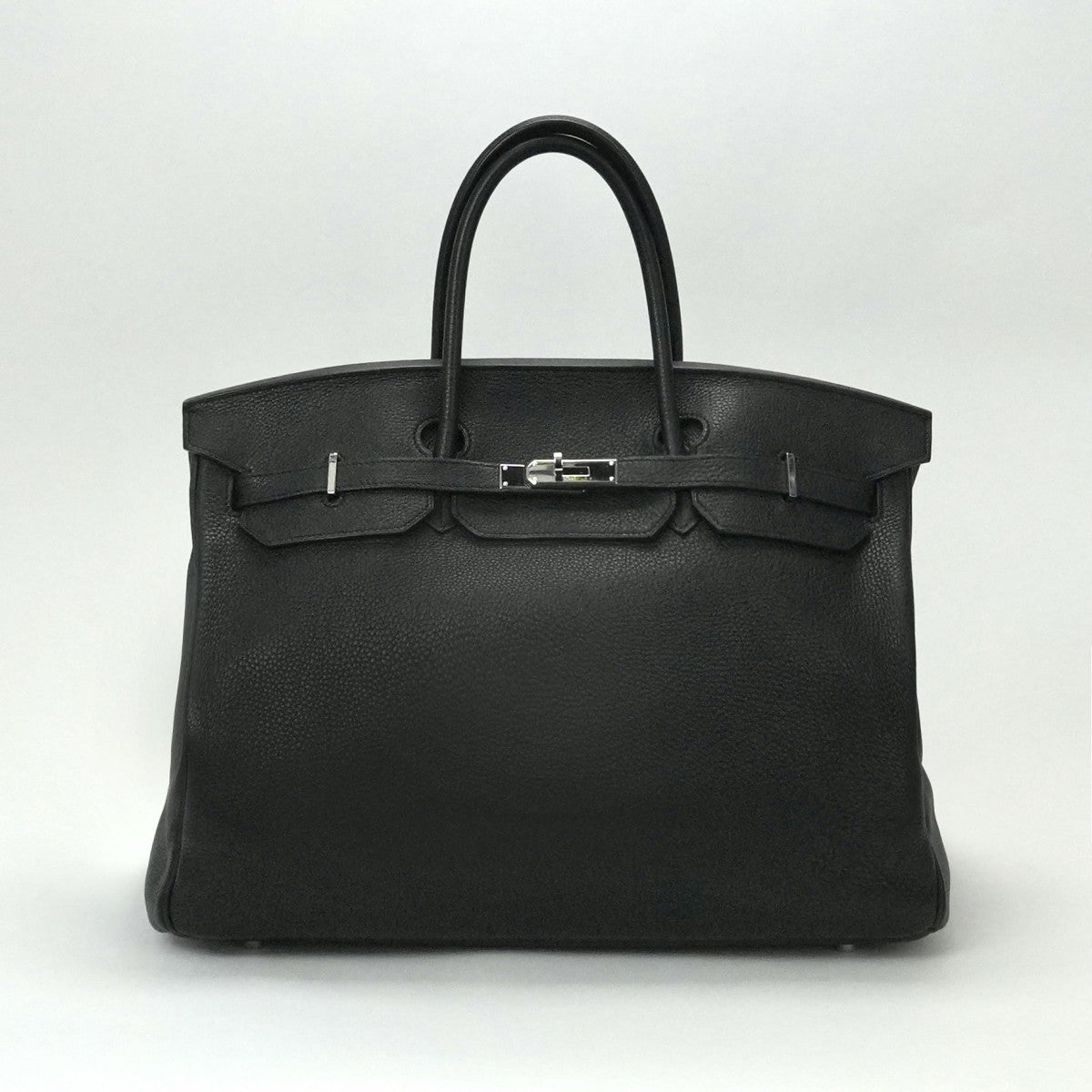 HERMES 爱马仕 Birkin 40 Birkin 40 手提袋多哥黑色银色硬件