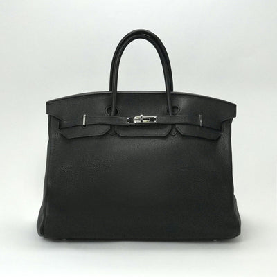 HERMES 爱马仕 Birkin 40 Birkin 40 手提袋多哥黑色银色硬件