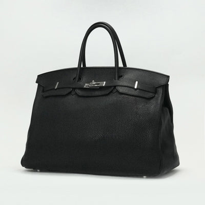 HERMES 爱马仕 Birkin 40 Birkin 40 手提袋多哥黑色银色硬件