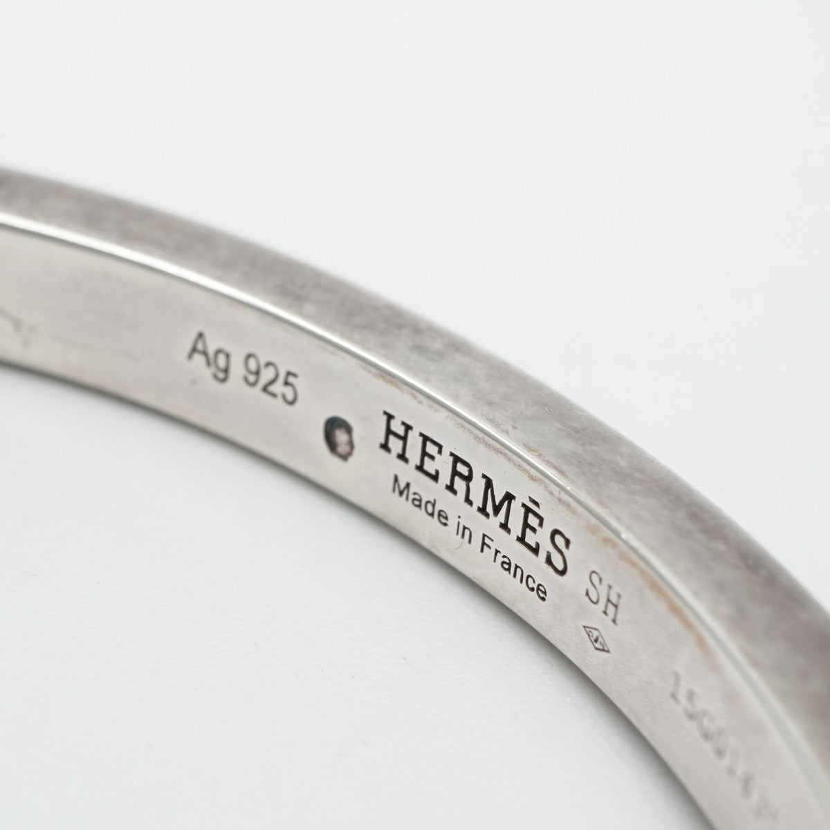 HERMES HERMES Gallop Gallop Bracelet Bangle Cuff Silver Silver Horse