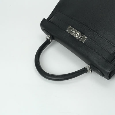 HERMES HERMES Kelly 28 Kelly 28 Bag, Tote Bag, Shoulder Bag, Epson Noir, Black, Silver Fittings