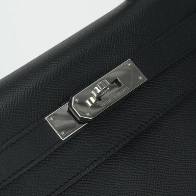 HERMES HERMES Kelly 28 Kelly 28 Bag, Tote Bag, Shoulder Bag, Epson Noir, Black, Silver Fittings