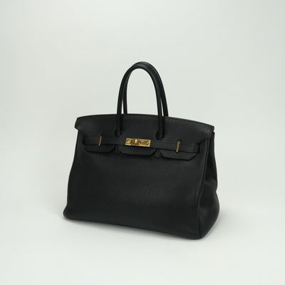 エルメス HERMES バーキン35 バーキン 35 バッグ トートバッグ トゴ ノワール noir ブラック Black 黒 ゴールド金具 ハンドバッグ