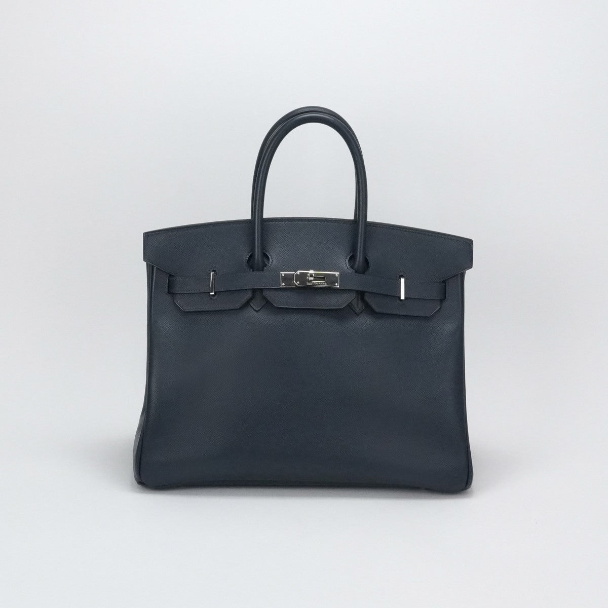 HERMES 爱马仕 Birkin 35 Birkin 35 袋手提袋库什贝尔蓝色银金属配件
