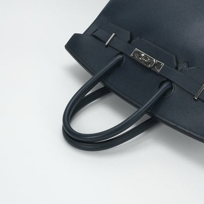 HERMES 爱马仕 Birkin 35 Birkin 35 袋手提袋库什贝尔蓝色银金属配件