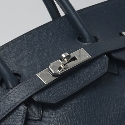 HERMES 爱马仕 Birkin 35 Birkin 35 袋手提袋库什贝尔蓝色银金属配件