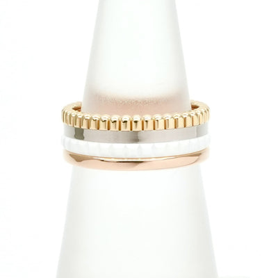 BOUCHERON Boucheron牛白戒指 Quatre ring Quatre Classic Ring 750黄金白金粉红色黄金黄金黄金白色金色粉红色金色白色陶瓷