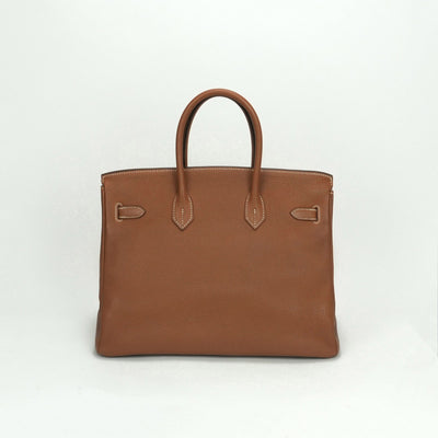 HERMES HERMES Birkin 35 Birkin 35 Tote bag Togo Gold Brown Brown Silver hardware