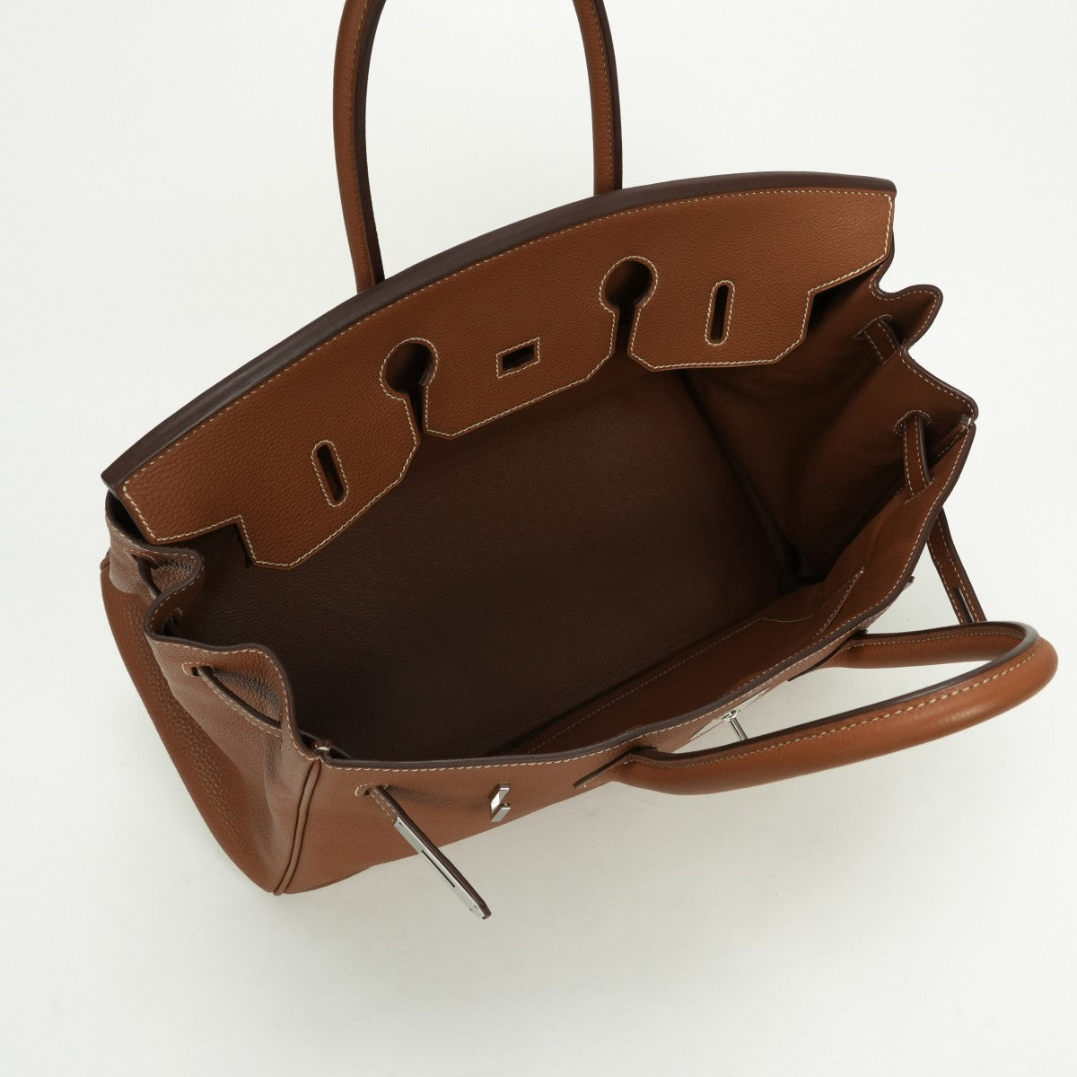 HERMES HERMES Birkin 35 Birkin 35 Tote bag Togo Gold Brown Brown Silver hardware