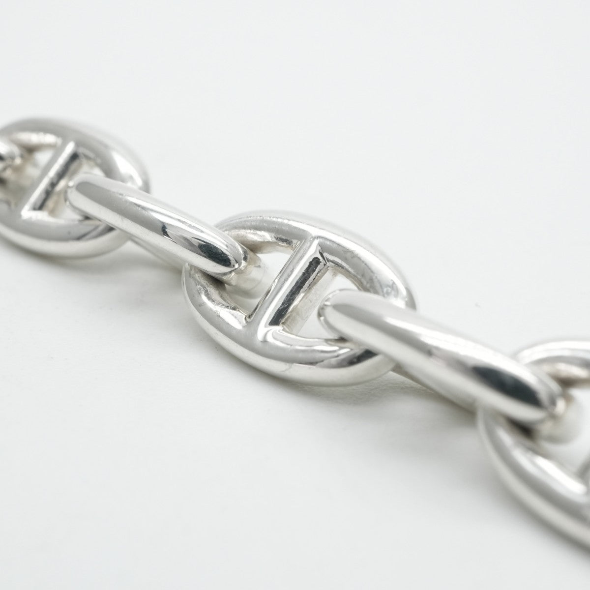 HERMES 헤르메스 Chaine d'Ancre Chaine d'Ancre 팔찌 뱅글 커프 925 실버 빈티지 골동품 인쇄 마르지엘라 기간의 희귀 희귀