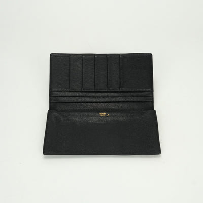 エルメス HERMES オオサカ 財布 長財布 ロングウォレット ポロサス クロコダイル ノワール noir ブラック Black 黒