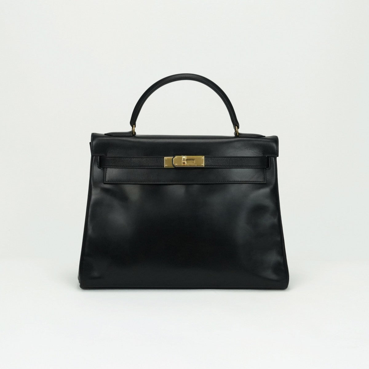 HERMES HERMES Kelly 32 Kelly 32 Bag, Tote Bag, Box Calf, Noir, Black, Gold Fittings