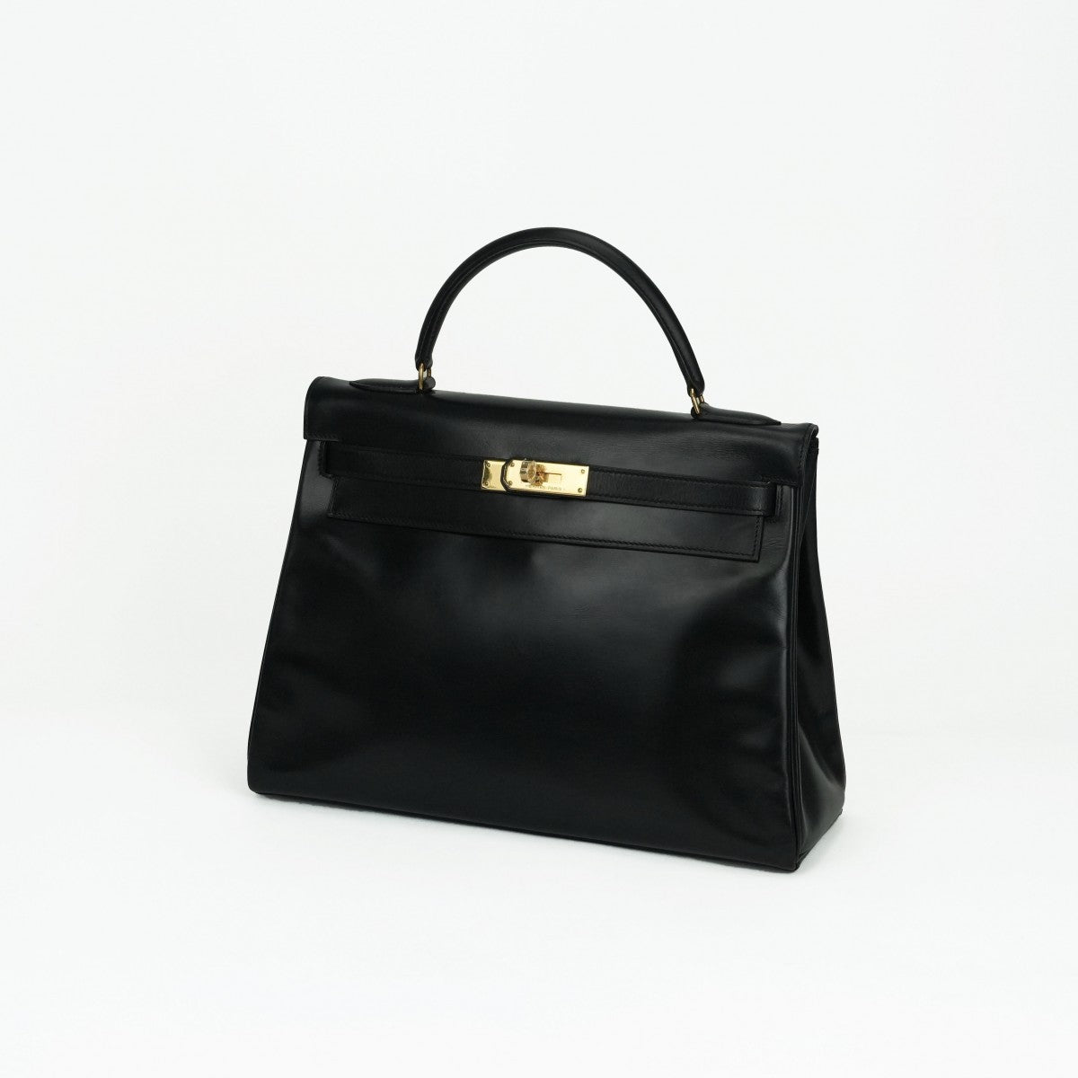 HERMES HERMES Kelly 32 Kelly 32 Bag, Tote Bag, Box Calf, Noir, Black, Gold Fittings