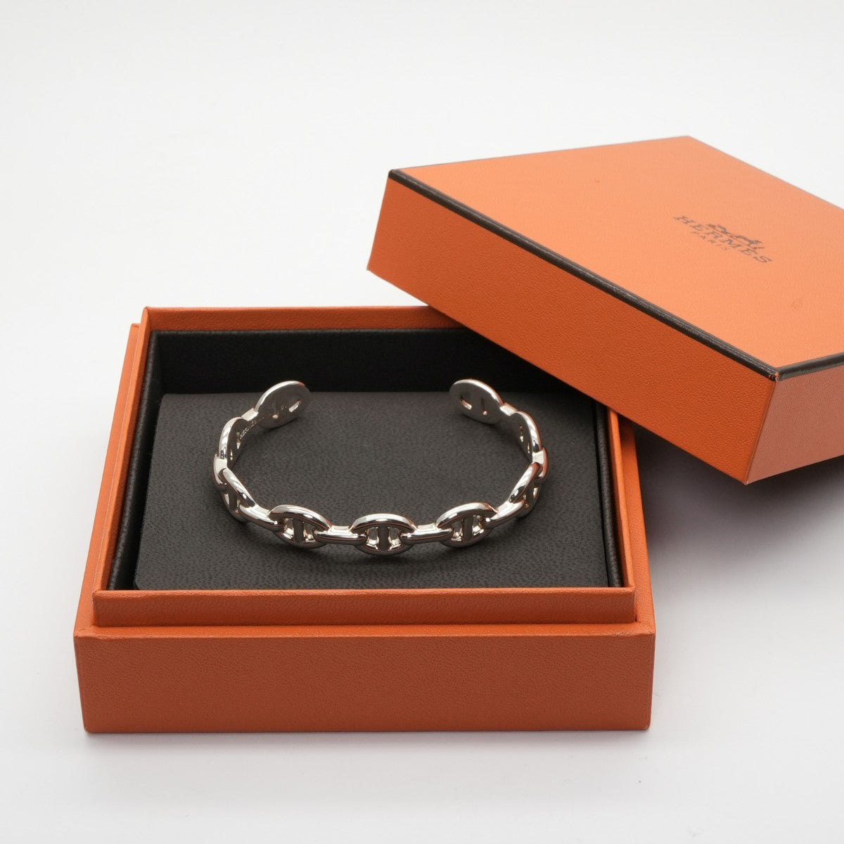 HERMES HERMES Chaine d'Ancre Chaine d'Ancre Bracelet Bangle Cuff Ag925 Silver