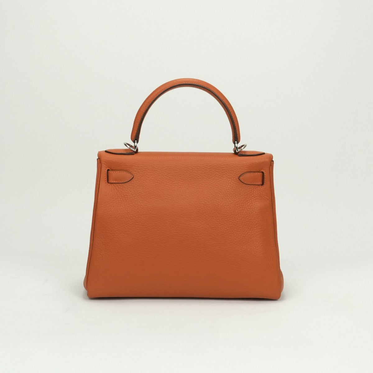 HERMES 헤르메스 Kelly 28 Kelly 28 가방, 토트 백, 숄더백, 토리 온 클레멘스, 오렌지, 실버 피팅, V 자형, 새로운 금속 피팅